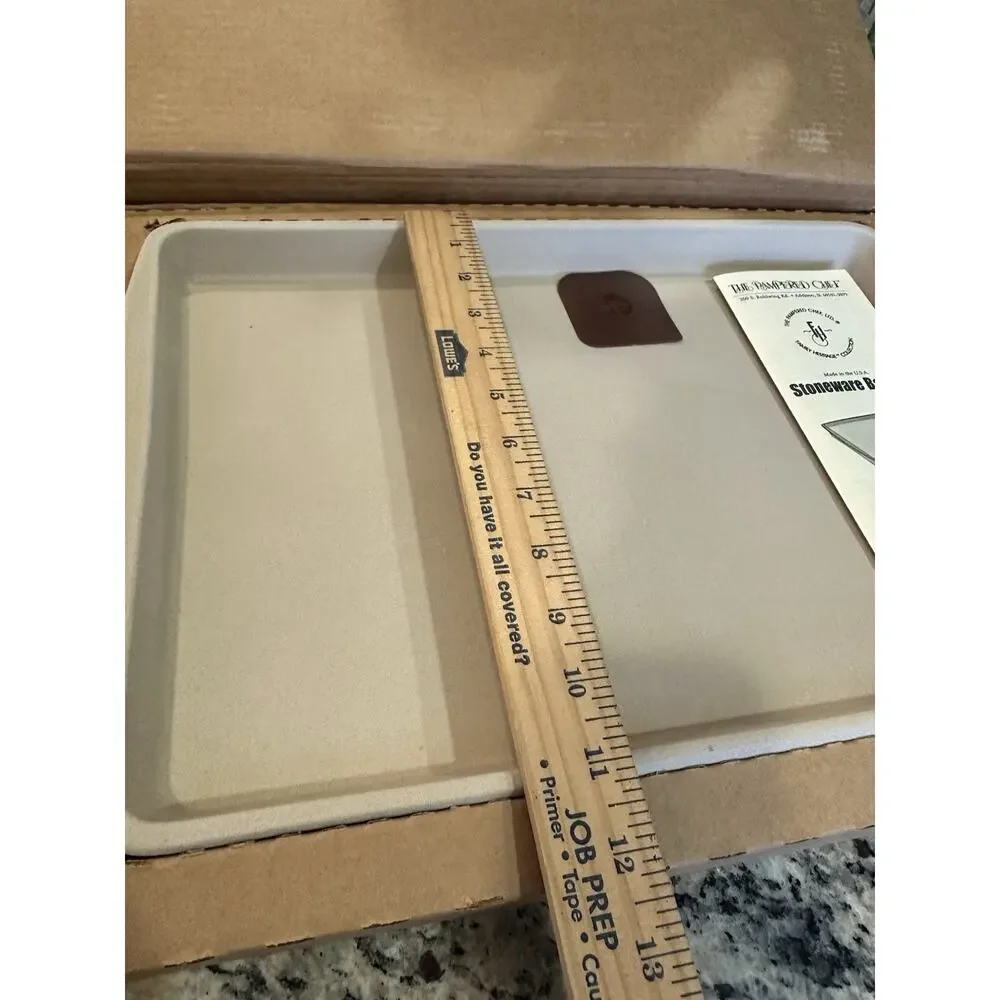 NEW PAMPERED CHEF LARGE STONEWARE BAR PAN #1445